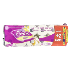 Giấy vệ sinh E'mos Extra 10+2 (Tím) - 3 lớp