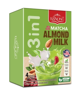 Trà Sữa Hạnh Nhân Matcha vị Đậu Đỏ 80g