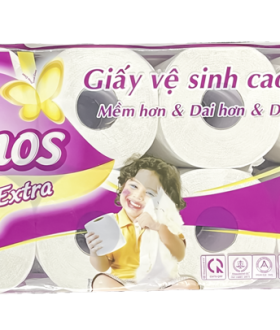 Giấy vệ sinh E'mos Extra 10+2 (Tím) - 3 lớp