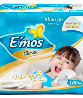 Khăn ăn E'mos Classic 33cm 1 lớp